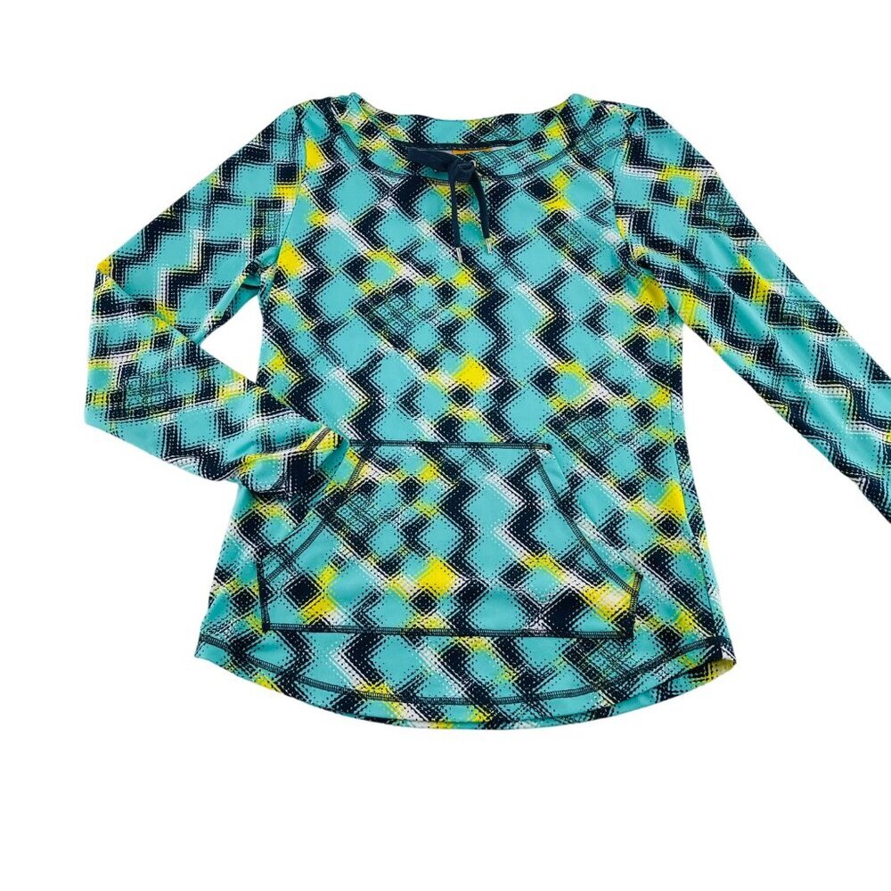 Ruby Rd. XS Long-Sleeve‎ Geometric Print Womens Top